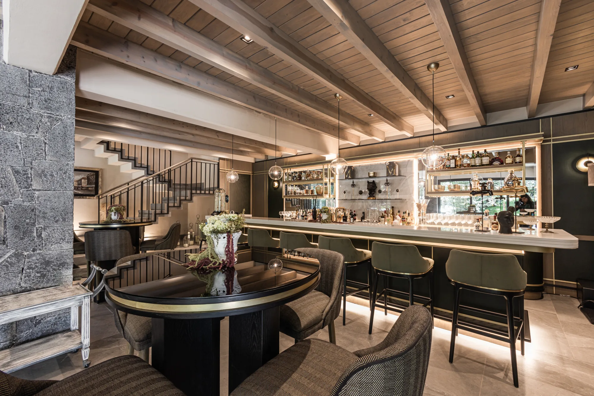 Bar y cava de la casa