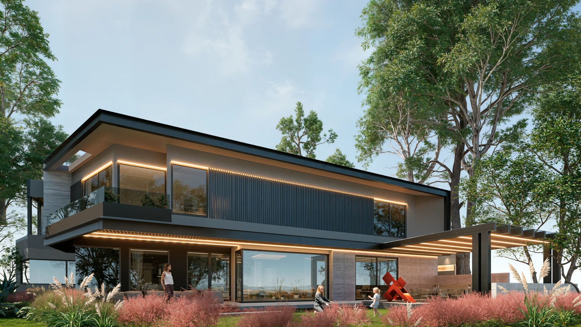 Render de la fachada del proyecto bellavista